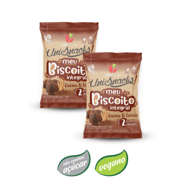 Sachê biscoito integral cacau com cereais 8,5g