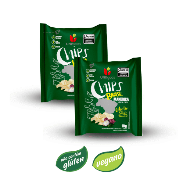 Sachê de mandioca cebola e salsa em chips 10g
