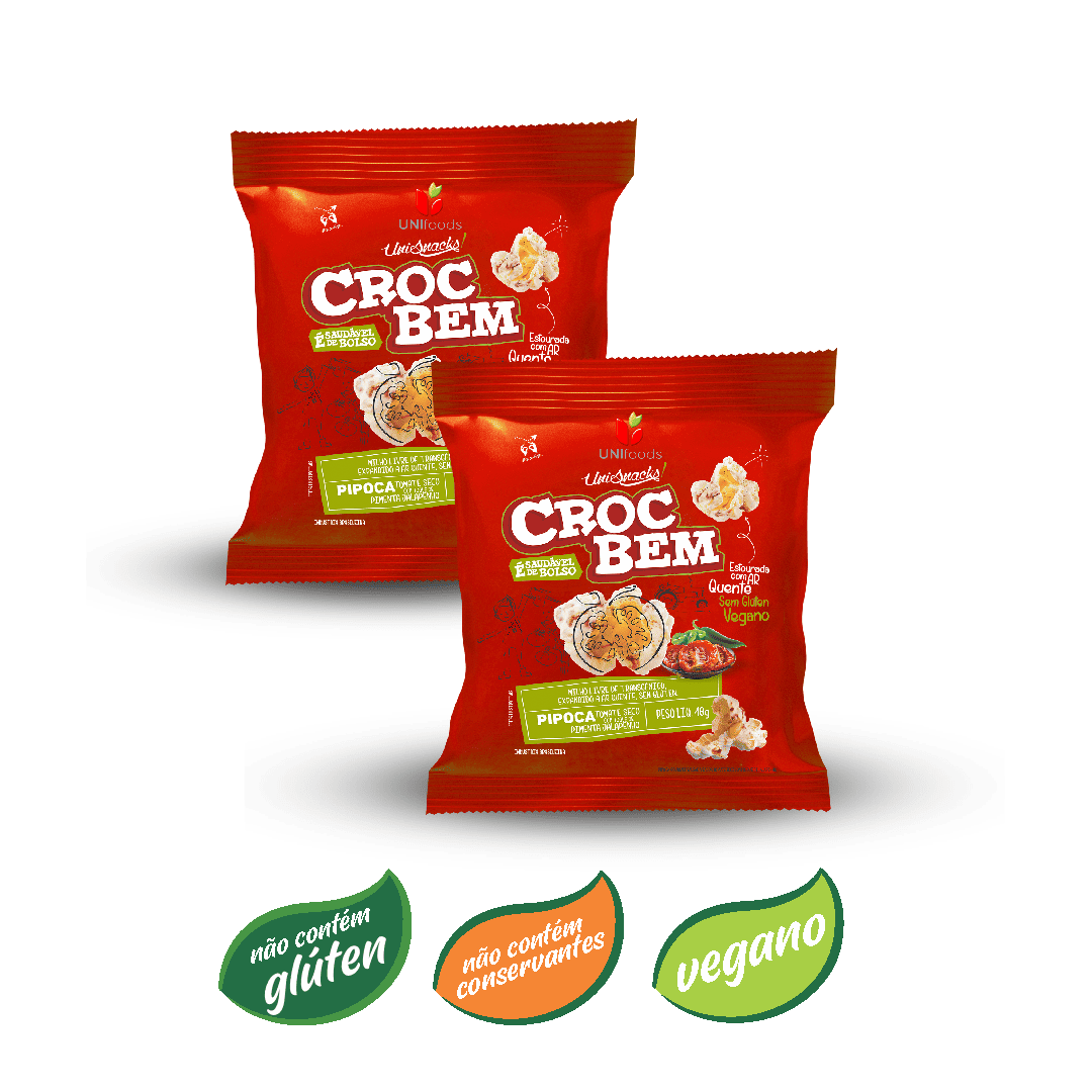 Sachê de pipoca tomate seco com toque de pimenta 10g