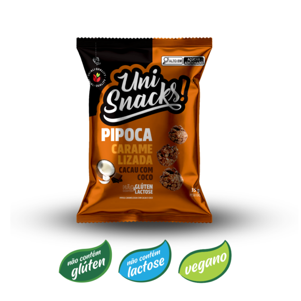 Pipoca Doce Caramelizada Cacau com Coco 35g